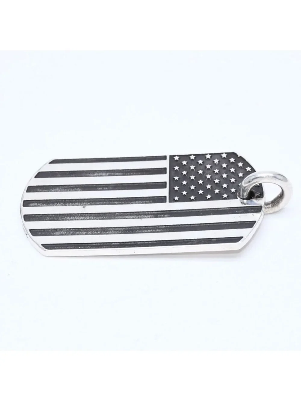 Chrome Hearts D Tag RS FU American Flag Richard Star Large Dog Tag Weight